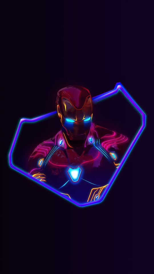 Iron man, supehero nono suit, minimal, 540x960 wallpaper