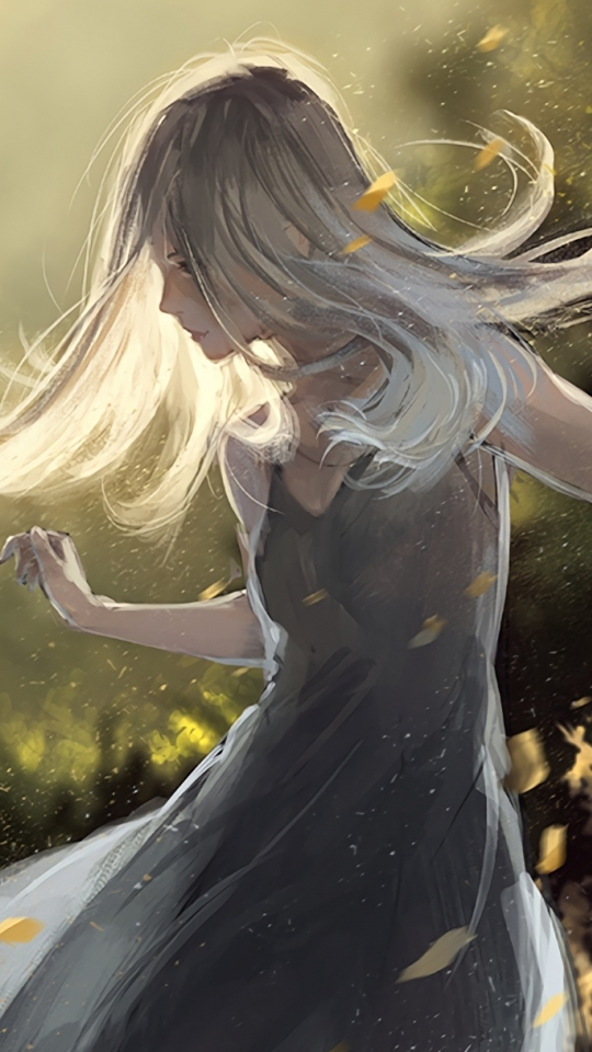 Download 540x960 wallpaper dance, anime girl, original, samsung galaxy