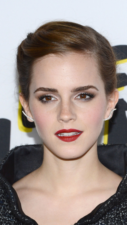 Download wallpaper 540x960 emma watson, beautiful eyes, makeup, samsung ...