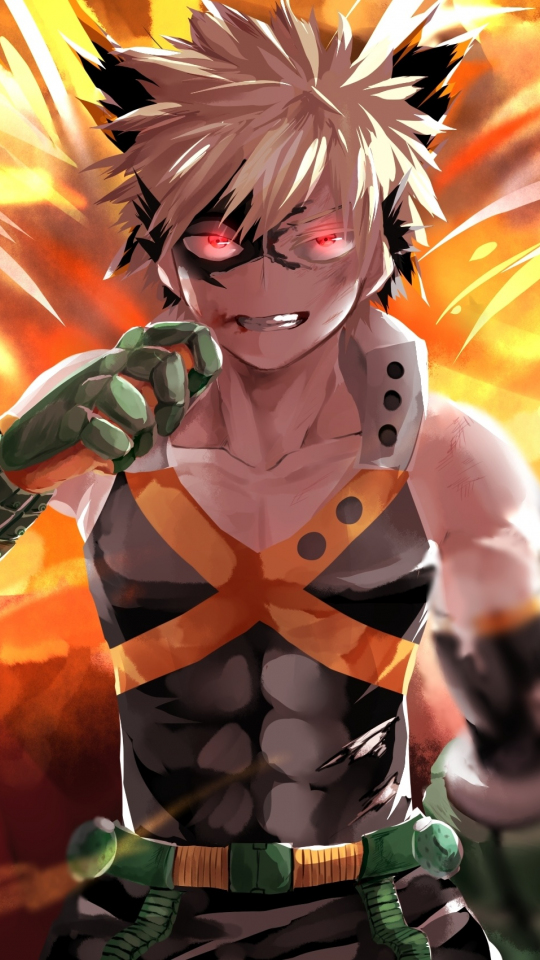 Download wallpaper 540x960 anime, katsuki bakugou, anime boy, samsung ...