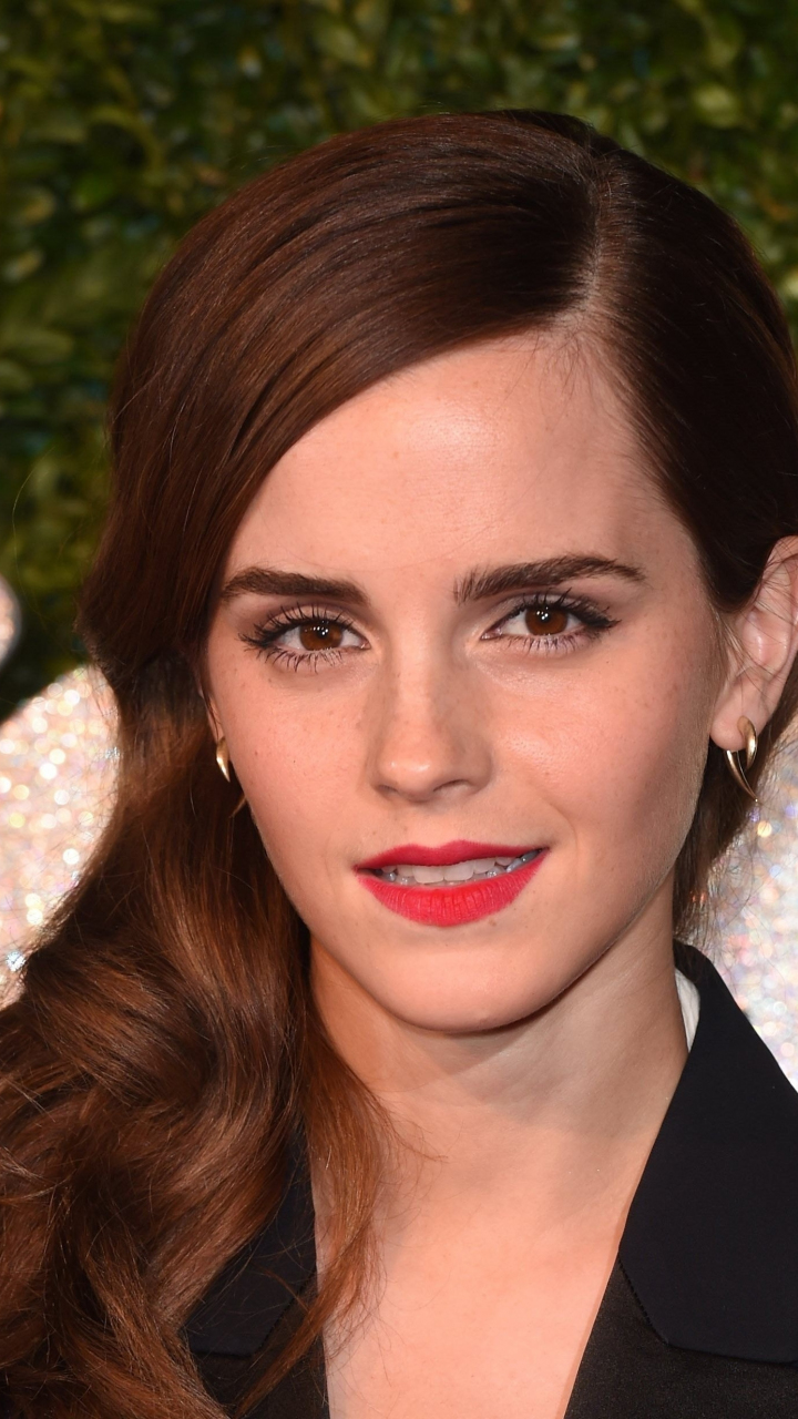 Download 720x1280 wallpaper emma watson, red lips, beautiful, celebrity ...