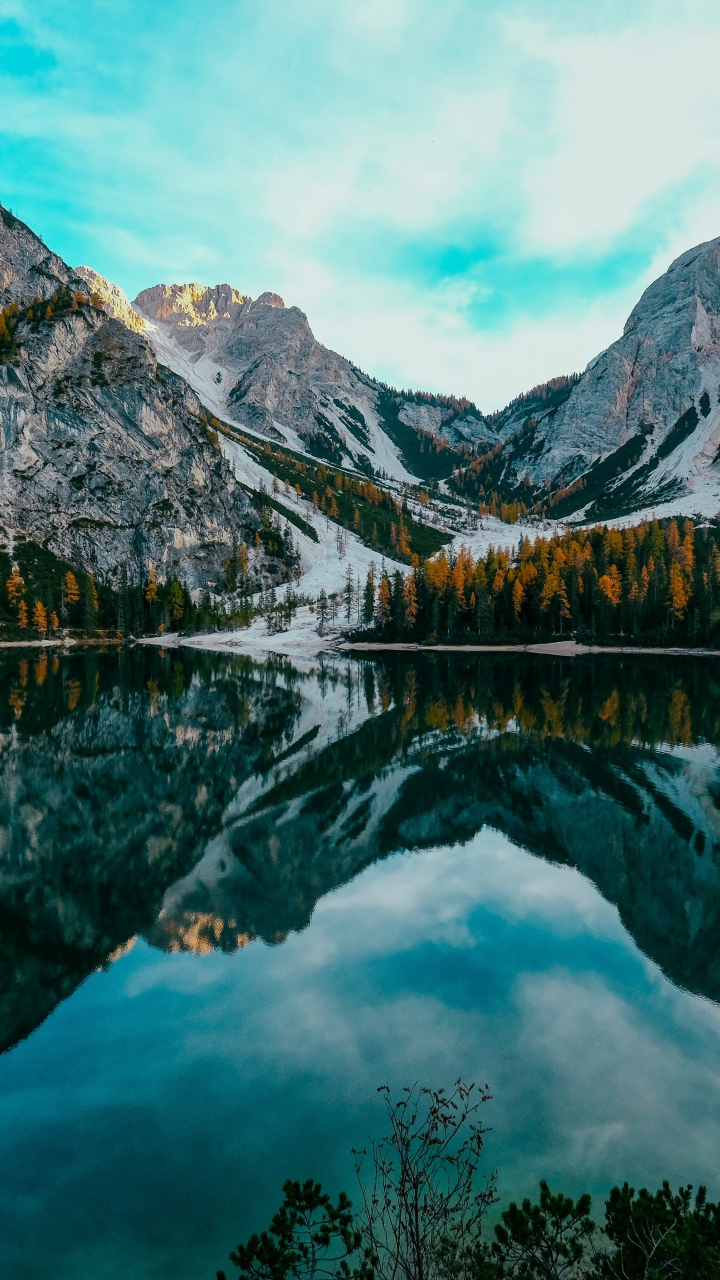 Download 720x1280 wallpaper lake, nature, mountains