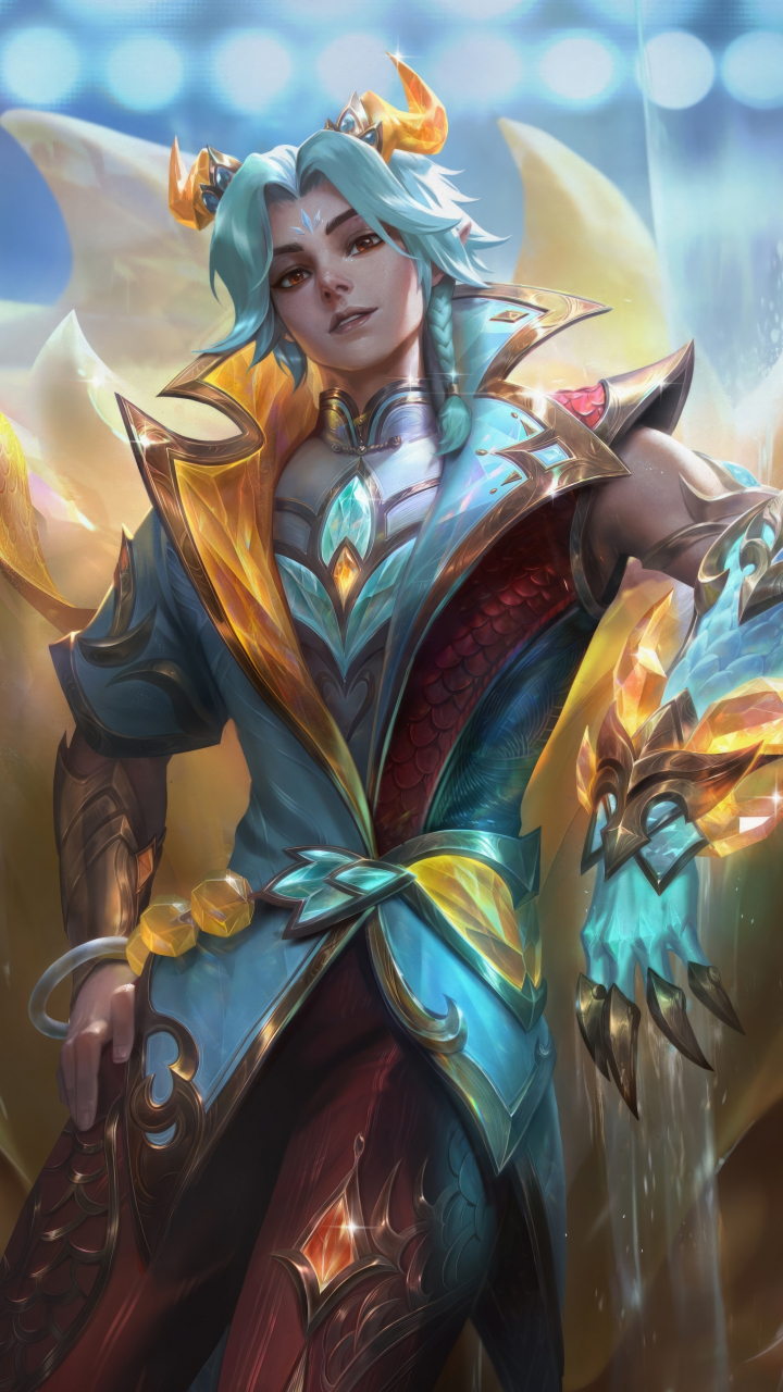Riot game, League of Legends, heavenscale character, 2024, 720x1280 wallpaper
