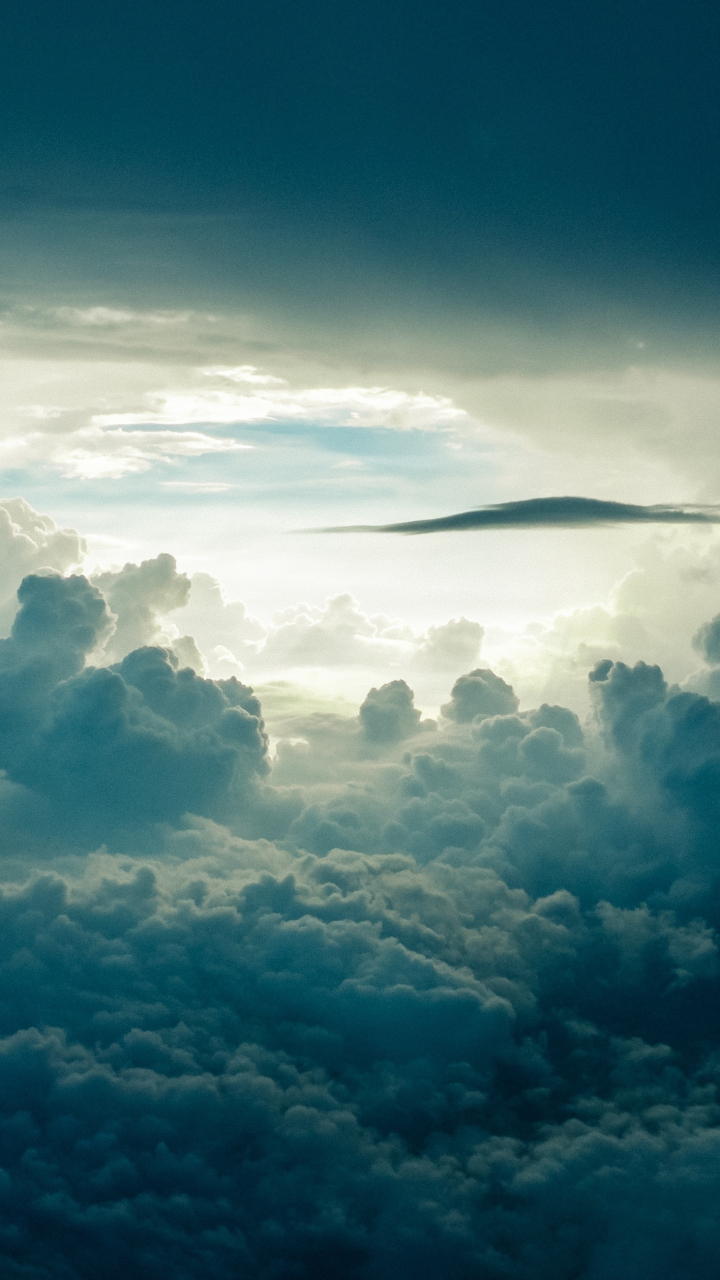 Download wallpaper 720x1280 above the clouds, sky, clouds, samsung ...