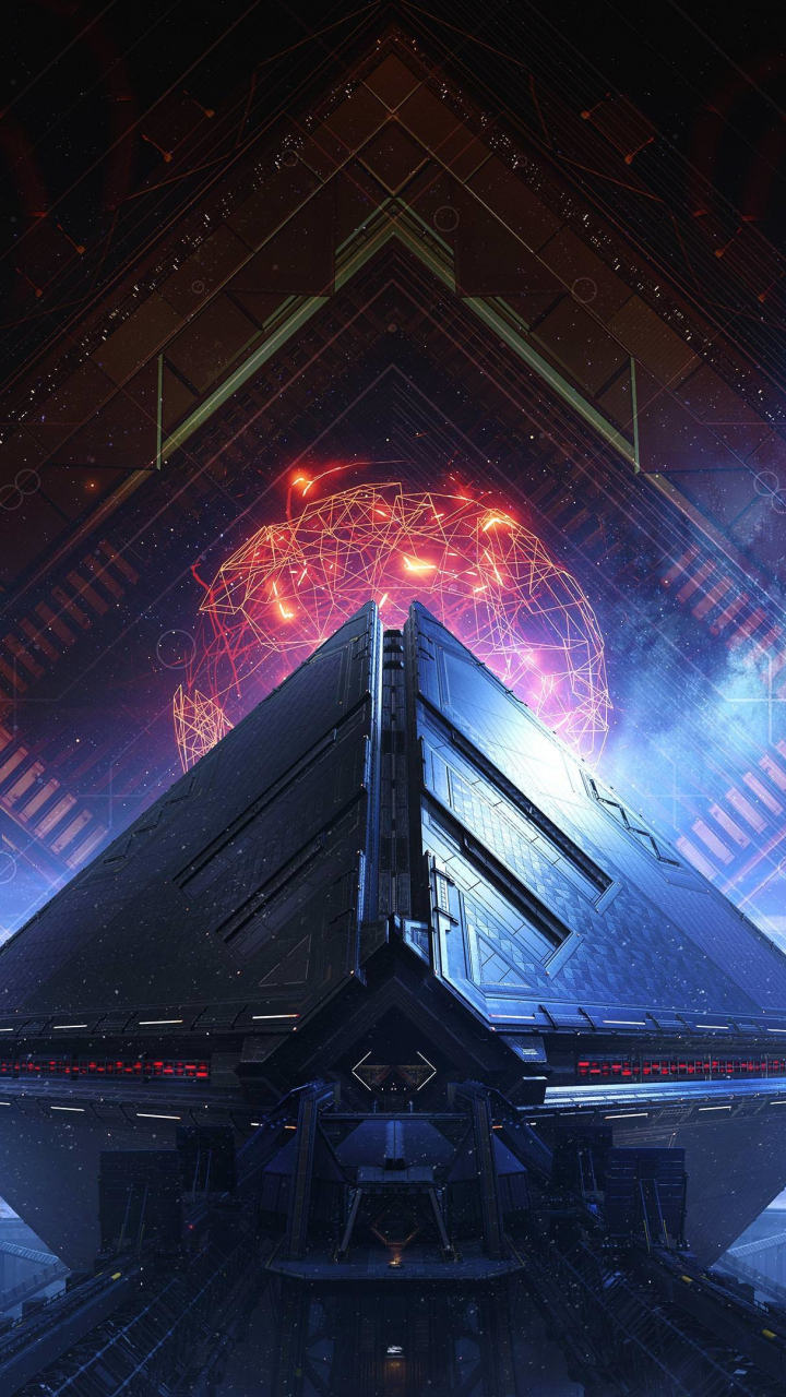Destiny 2: Warmind, video game, pyramids, 720x1280 wallpaper