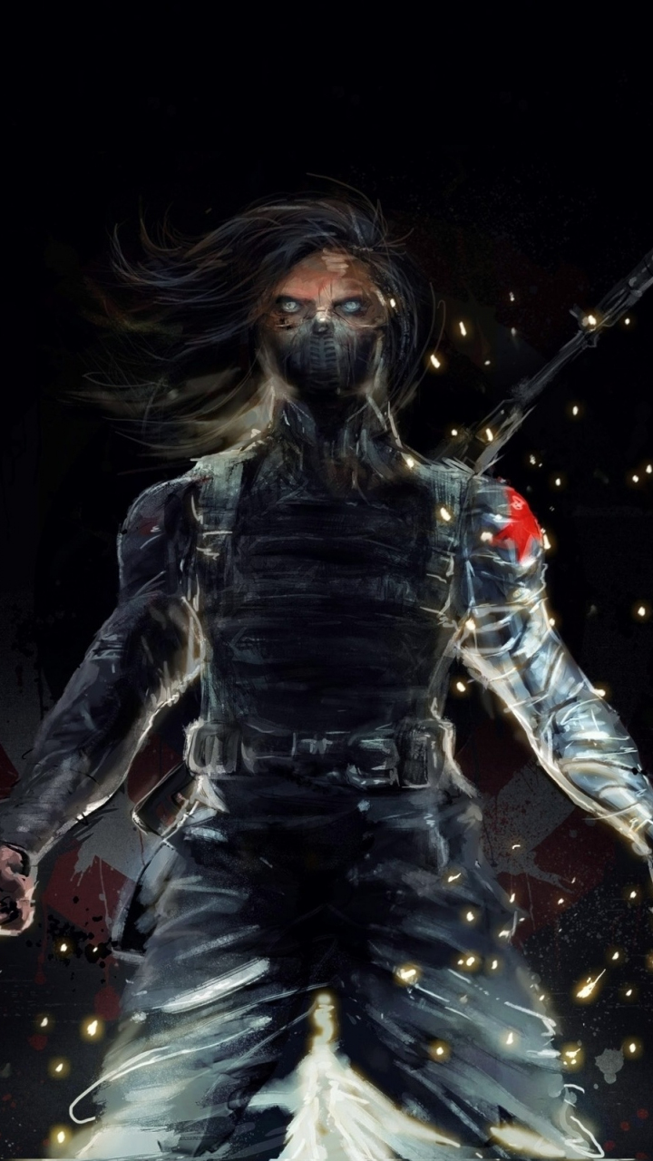 Download wallpaper 720x1280 winter soldier, bucky barnes, artwork ...