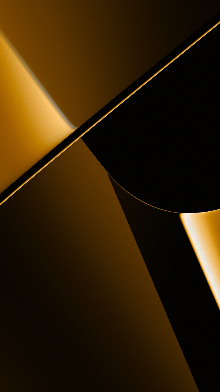 Golden surface, abstract, shapes, 720x1280 wallpaper
