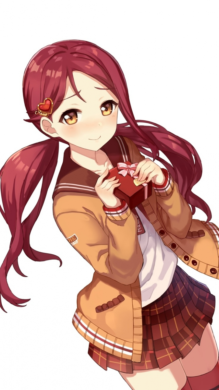 Download Cute Riko Sakurauchi With Small Gift Box Anime Girl 7x1280 Wallpaper Samsung Galaxy Mini S3 S5 Neo Alpha Sony Xperia Compact Z1 Z2 Z3 Asus Zenfone 7x1280 Hd Image Background 6492