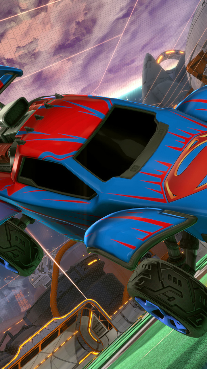 Download 720x1280 wallpaper superman, rocket league dlc ...