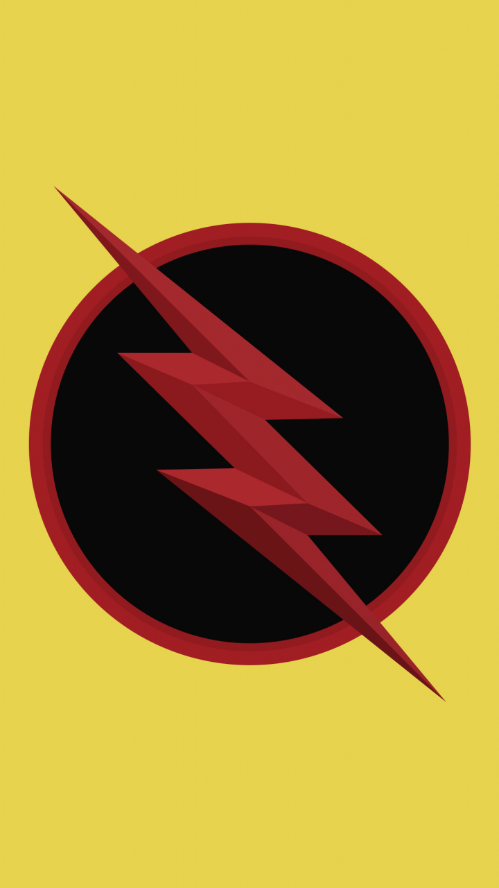 Reverse flash, logo, dc comics, minimal, 720x1280 wallpaper