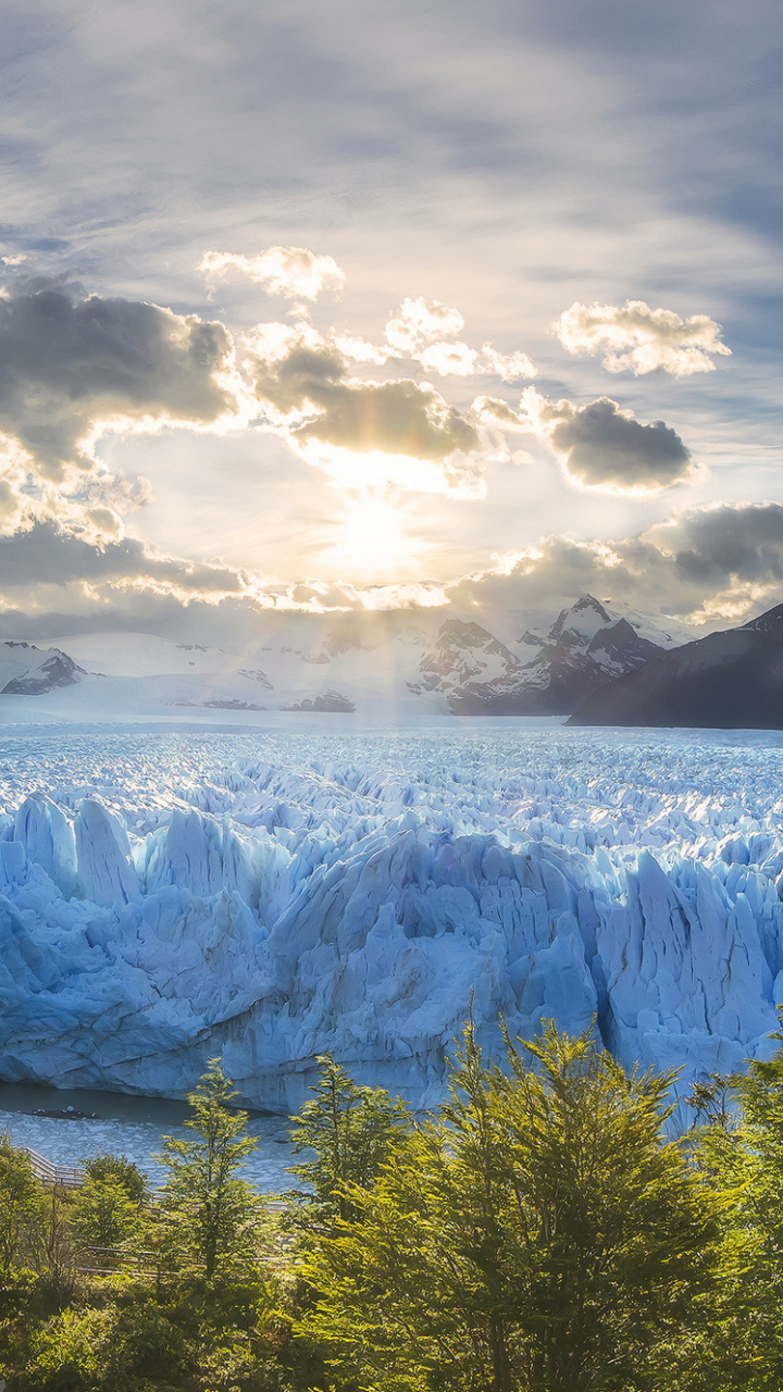 Iceberg, glacier lake, nature, 720x1280 wallpaper