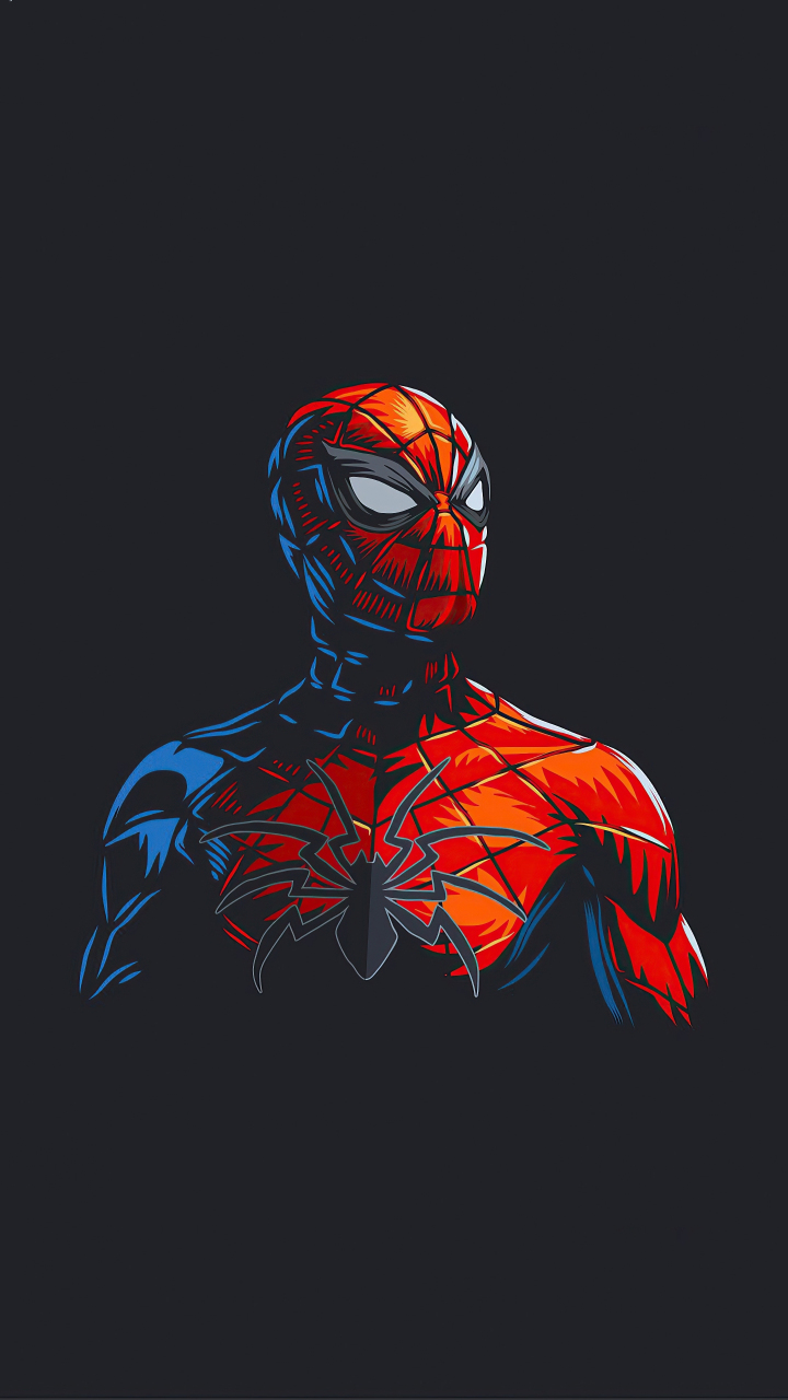 Download wallpaper 720x1280 spider-man red suit, minimal, 2020, samsung  galaxy mini s3, s5, neo, alpha, sony xperia compact z1, z2, z3, asus  zenfone, 720x1280 hd background, 26008