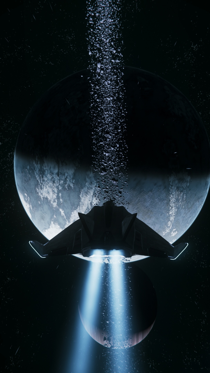 Download 720x1280 wallpaper spacecraft, planet, video game ...