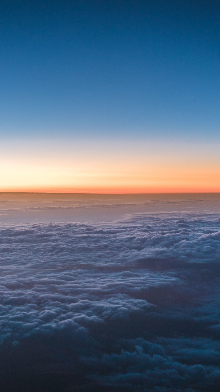Download wallpaper 720x1280 above clouds, sky, sunset, samsung galaxy ...