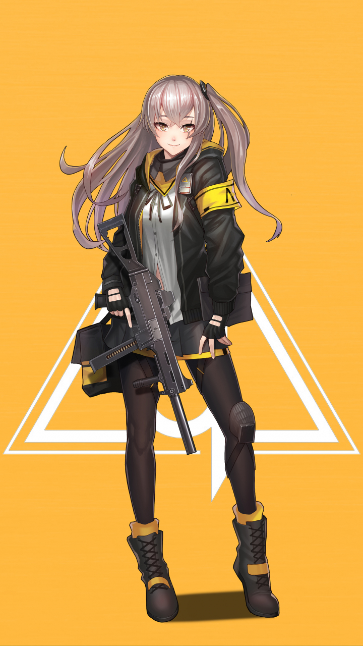 Download wallpaper 720x1280 soldier, ump45, minimal, girls frontline ...