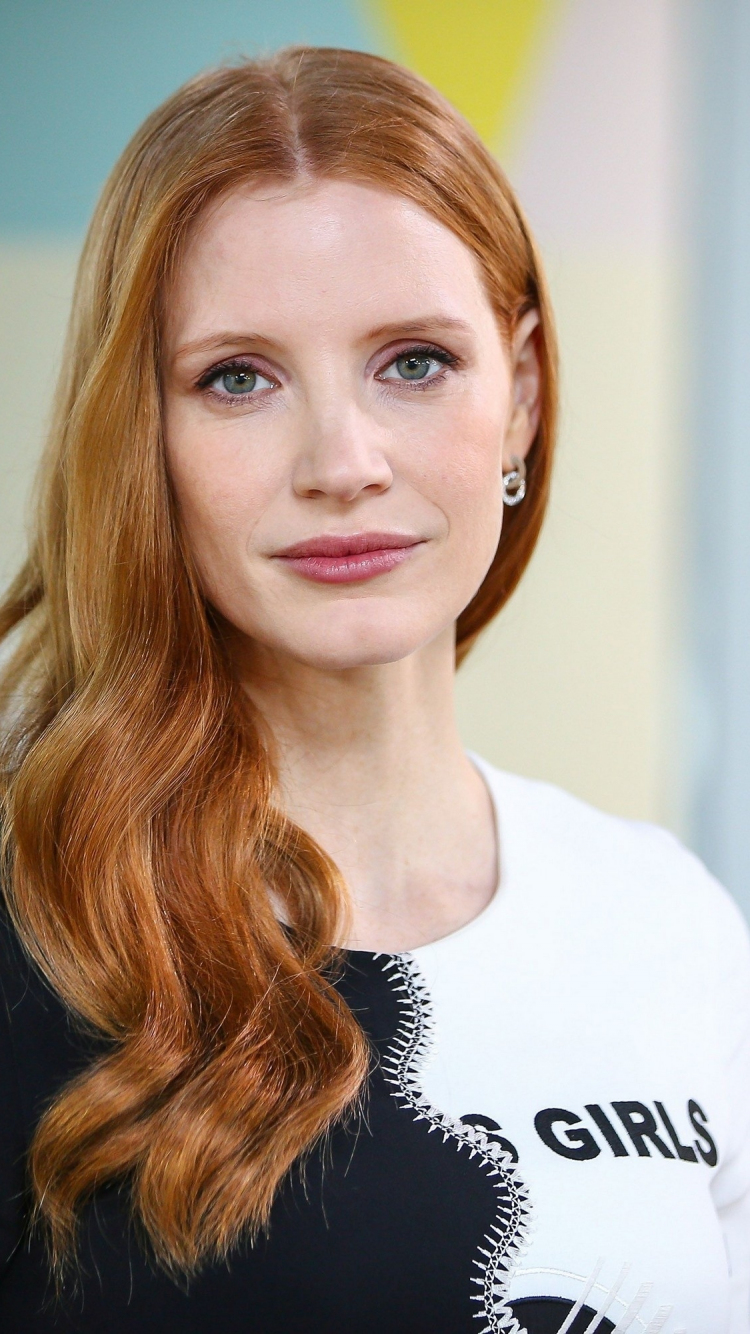 Download Wallpaper 750x1334 Actress Beautiful Redhead Jessica Chastain 2019 Iphone 7 