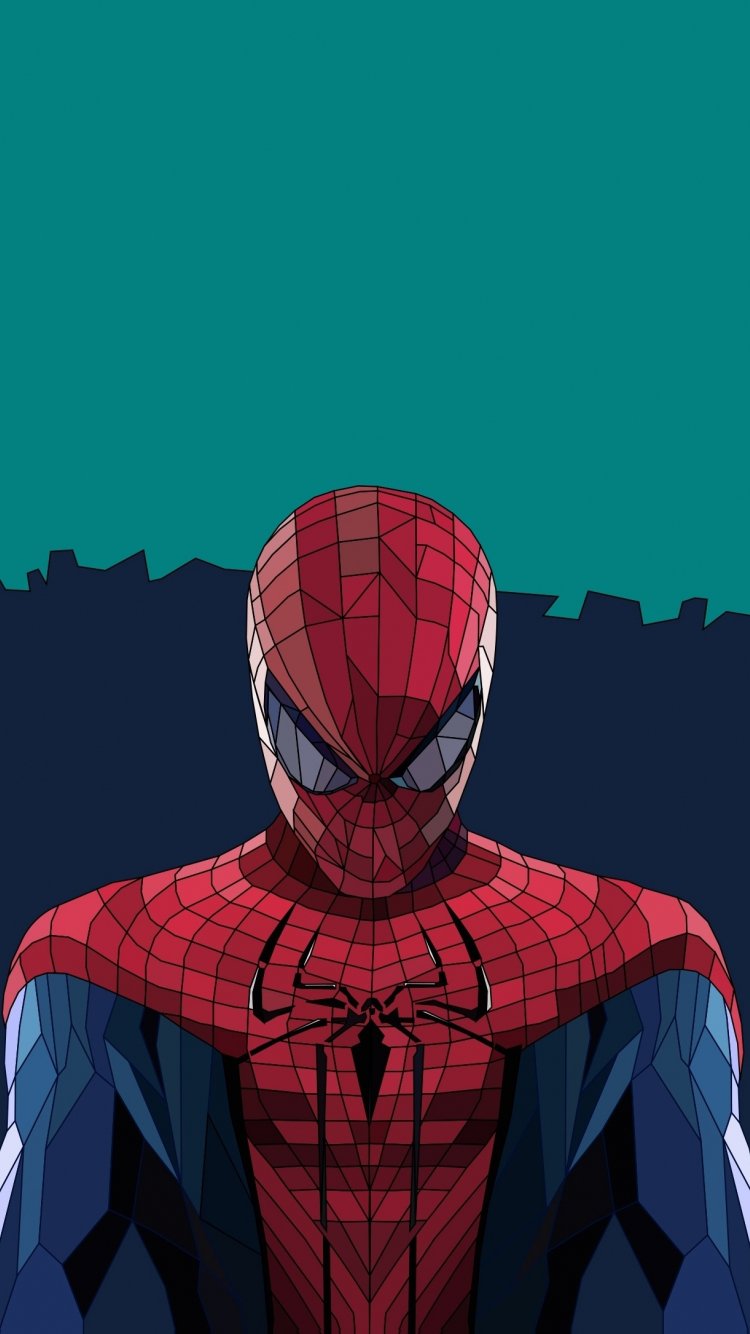 Download wallpaper 750x1334 spider-man, low poly, art, iphone 7, iphone 8,  750x1334 hd background, 15126