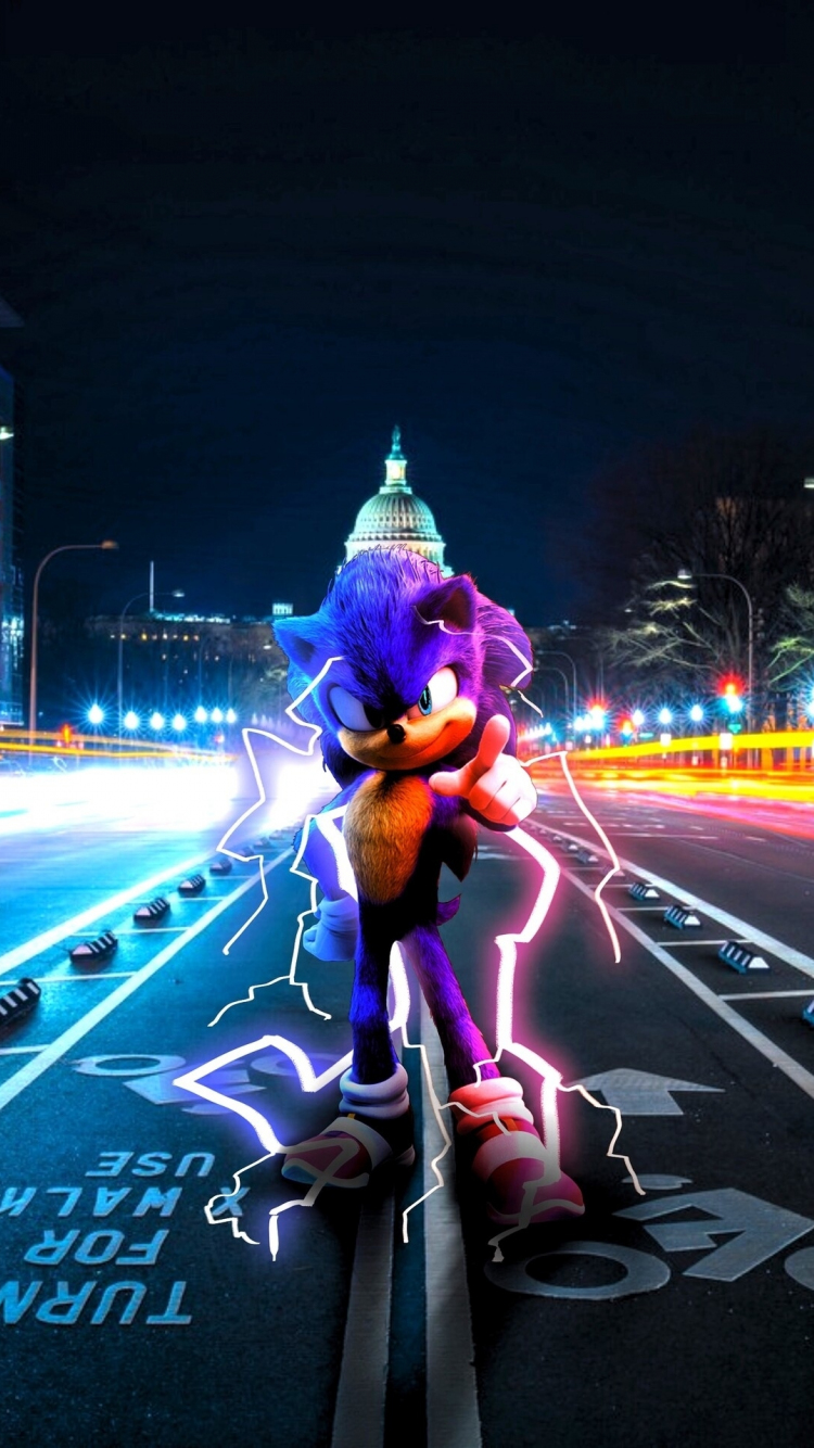 Download 750x1334 Wallpaper Movie Sonic The Hedgehog Fastest Creature Art Iphone 7 Iphone 8 750x1334 Hd Image Background 244