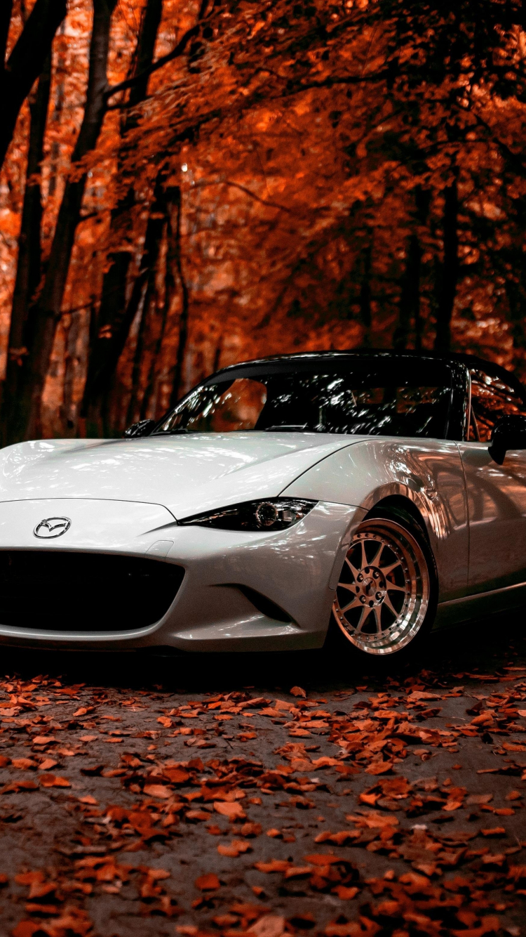 Download wallpaper 750x1334 mazda, off-road, autumn, sports car, iphone 7,  iphone 8, 750x1334 hd background, 17709