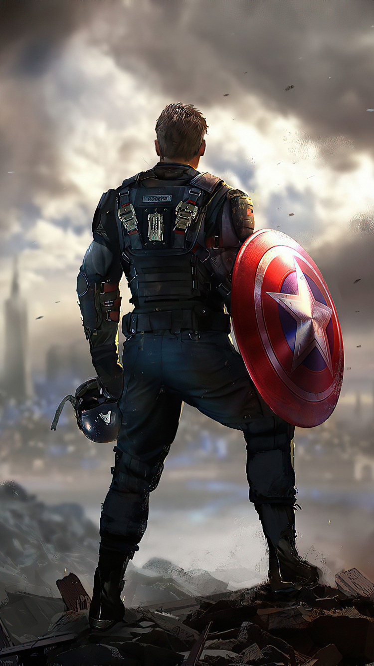 Download wallpaper 750x1334 captain america, marvel's avengers, first  avenger, iphone 7, iphone 8, 750x1334 hd background, 25946