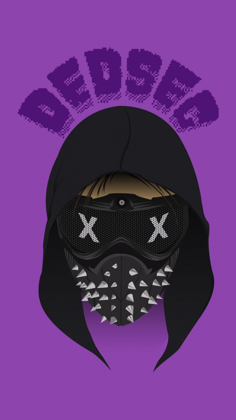 Download 750x1334 Wallpaper Dedsec Watch Dogs 2 Minimal Purple Video Game Iphone 7 Iphone 8 750x1334 Hd Image Background 3400