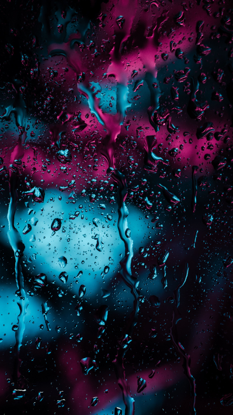 Download wallpaper 750x1334 water drops, surface, dark, iphone 7, iphone 8,  750x1334 hd background, 16422