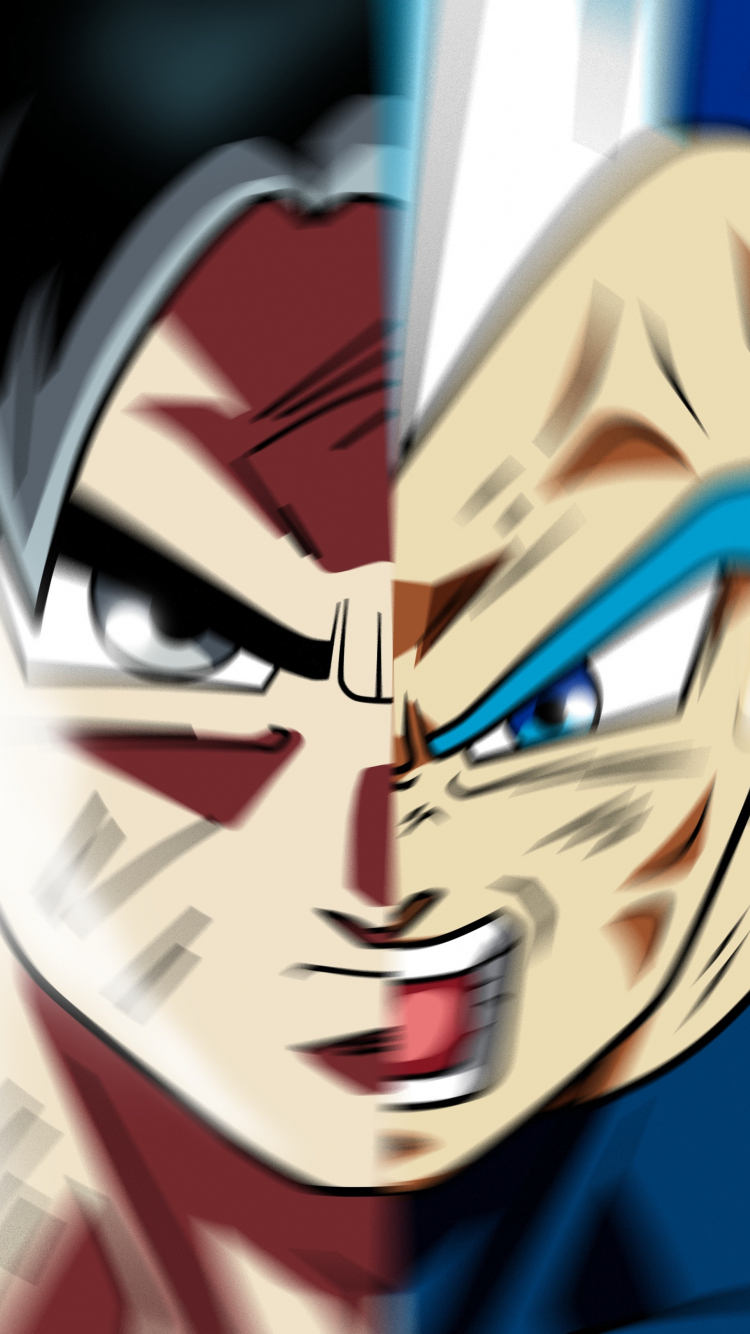 Download 750x1334 Wallpaper Face Off Goku And Vegeta
