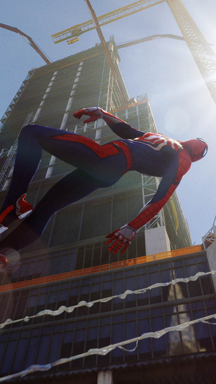 Download Spiderman Overlooking City 4k Marvel Iphone Wallpaper  Wallpapers com