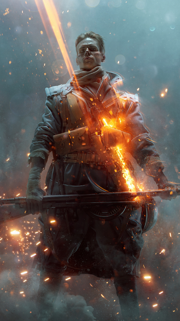 Battlefield 1, They Shall Not Pass, soldier, video game, 2017, 750x1334 wallpaper
