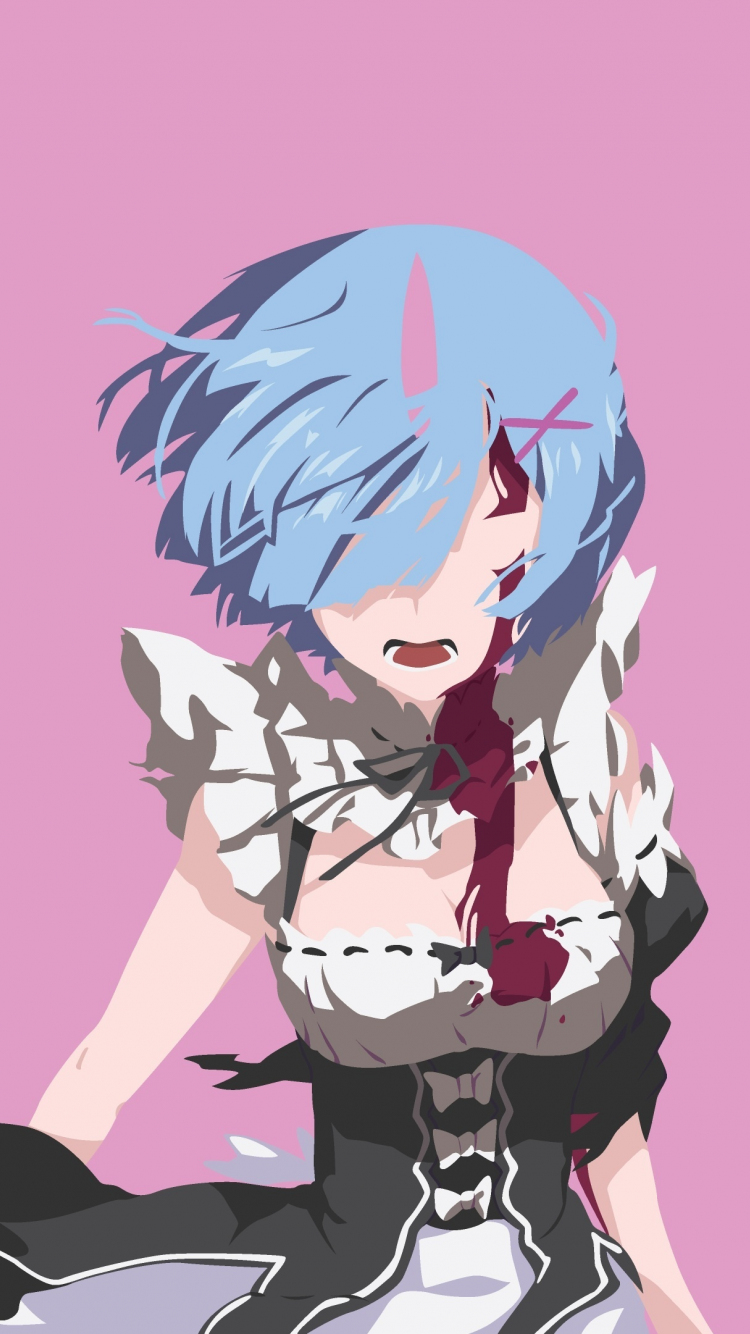 Download 750x1334 Wallpaper Rem Re Zero Anime Minimal Iphone 7 Iphone 8 750x1334 Hd Image Background 40