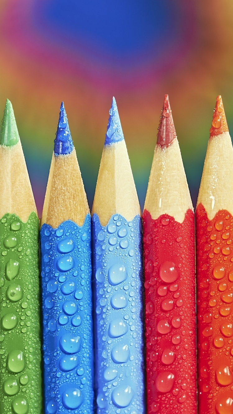 colored pencil iphone wallpaper
