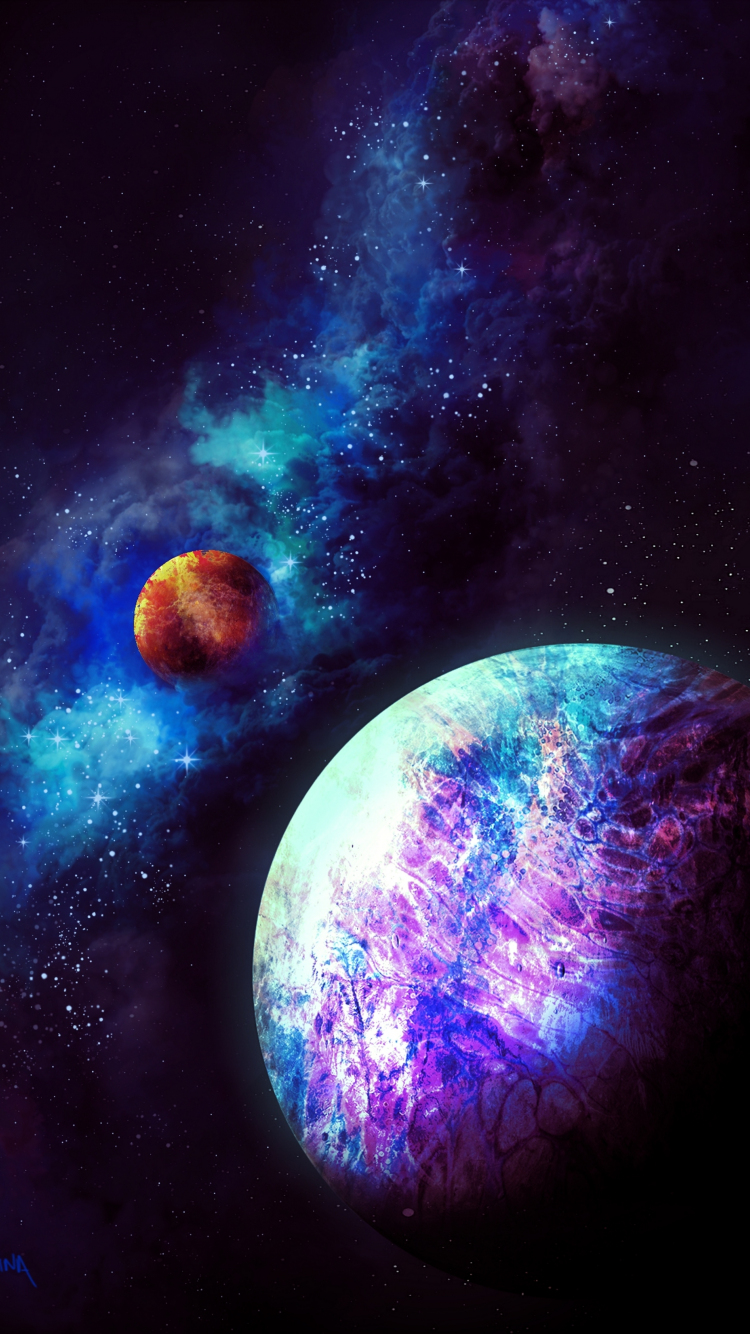 Wallpaper Space, Space Fantasy, Earth, Outer Space, Atmosphere, Background  - Download Free Image