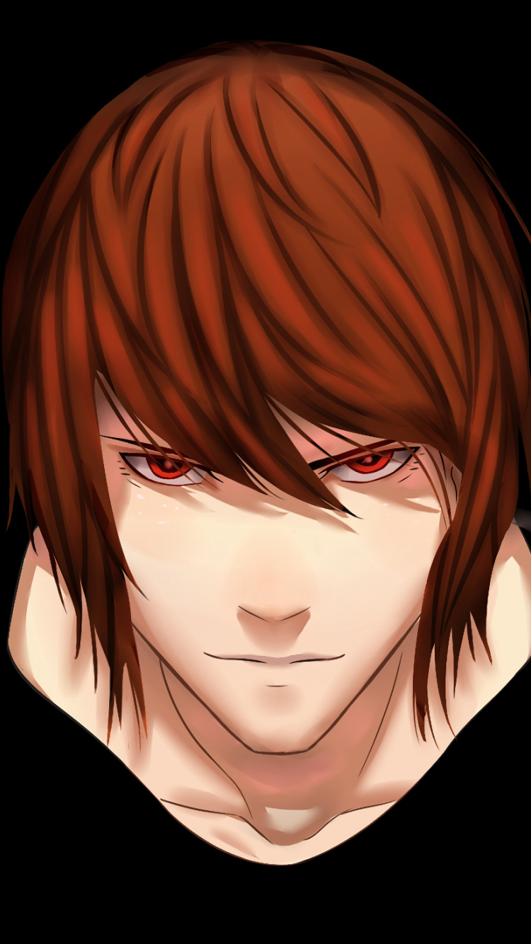 Download wallpaper 750x1334 light yagami, red head, anime boy, death note,  iphone 7, iphone 8, 750x1334 hd background, 7990
