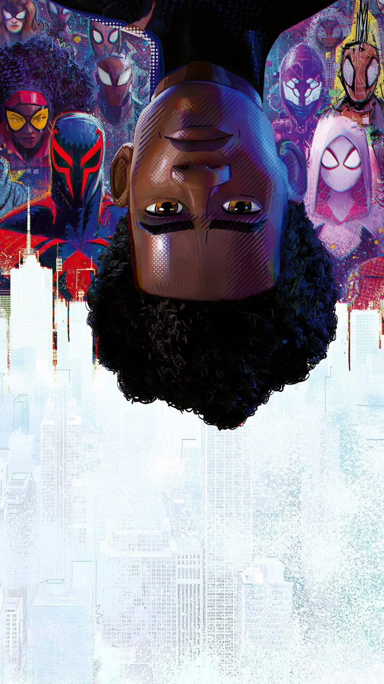 Download wallpaper 750x1334 spiderman, across the spider-verse, miles ...