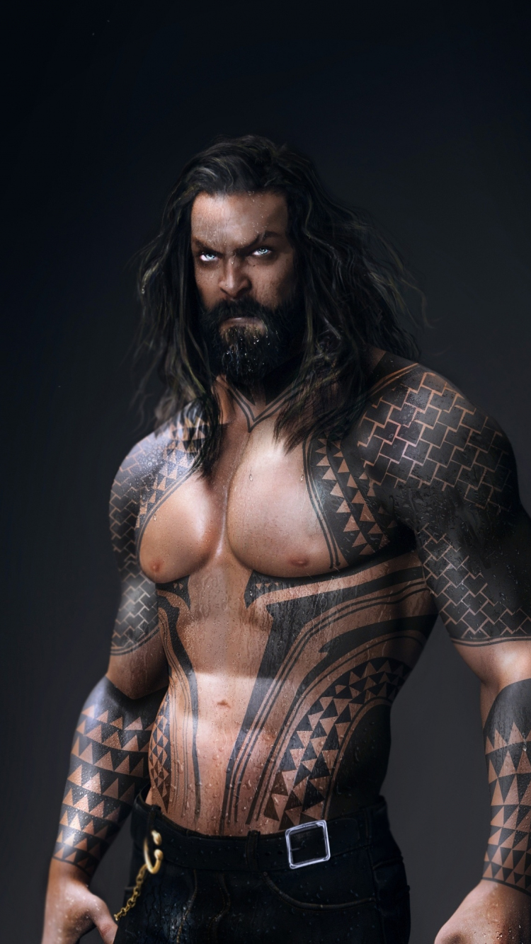 Download Wallpaper 750x1334 Aquaman Jason Momoa Tattoo Iphone 7 Iphone 8 750x1334 Hd 