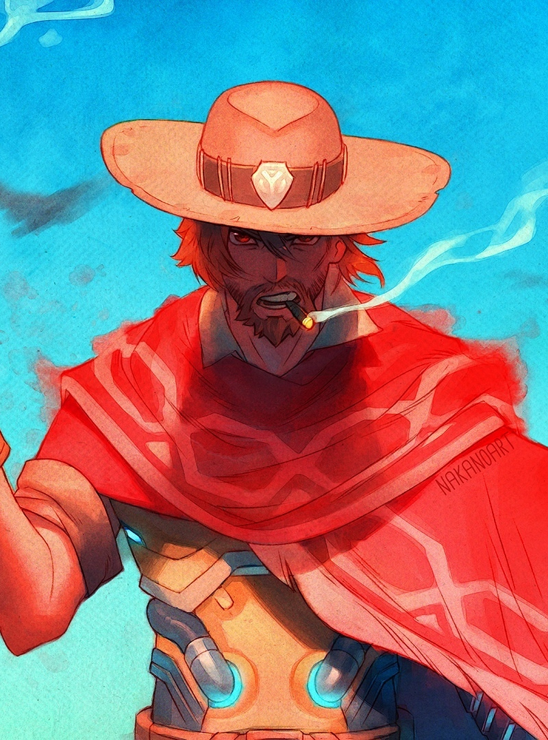 Download wallpaper 800x1280 overwatch, mccree, game, cowboy, samsung galaxy  note gt-n7000, meizu mx 2, 800x1280 hd background