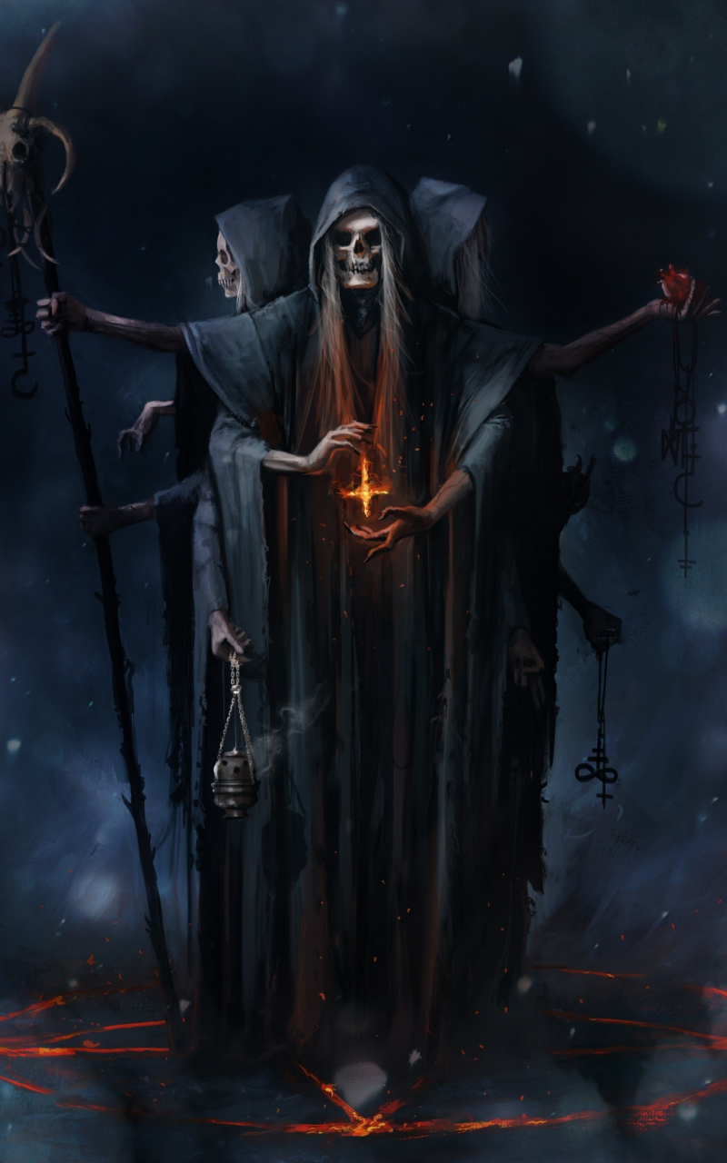 Download Skull Reaper Death Fantasy Art 800x1280 Wallpaper Samsung Galaxy Note Gt N7000 Meizu Mx 2 800x1280 Hd Image Background