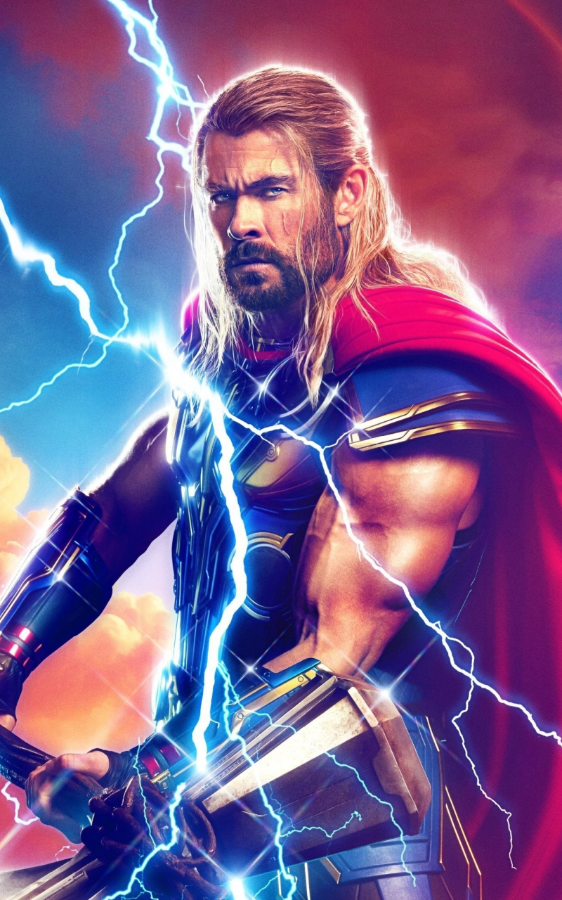 Download wallpaper 800x1280 thor: love and thunder, movie poster, 2022 ...