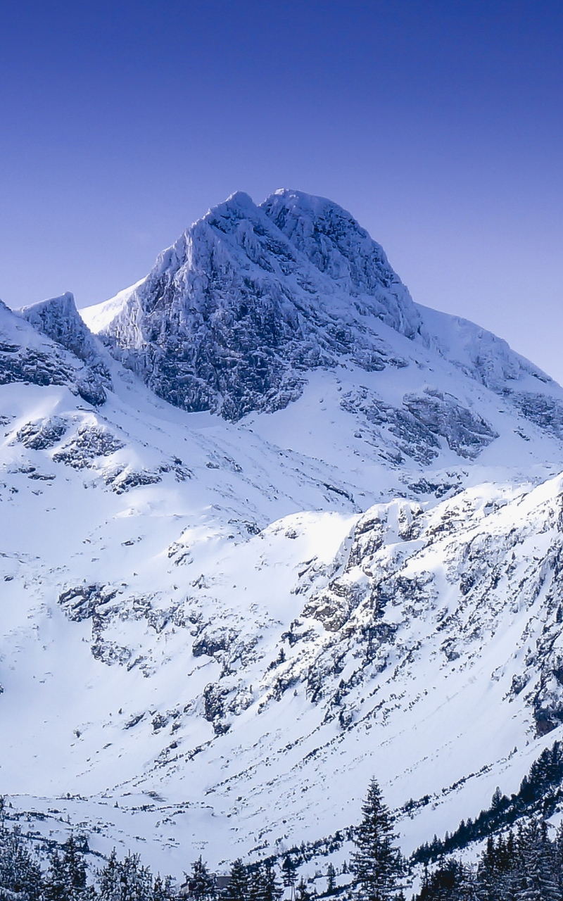 Winter, glacier, mountain, nature, 800x1280 wallpaper