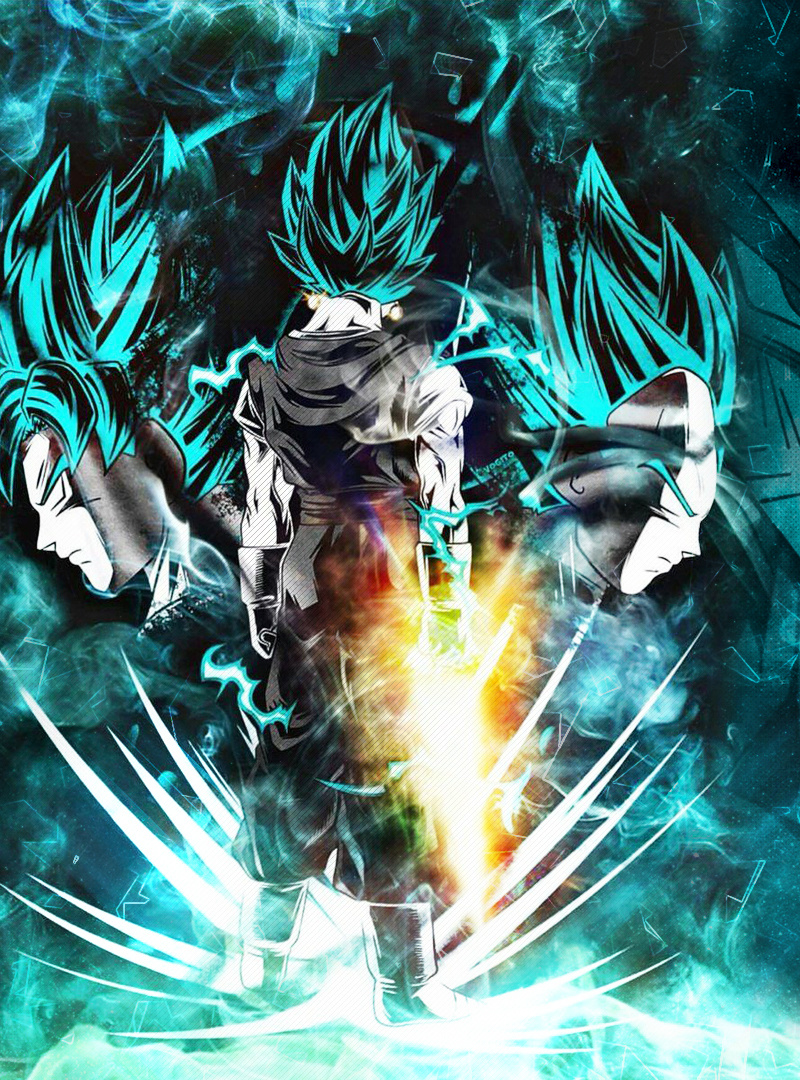 Download wallpaper 800x1280 dragon ball, blue power, gogeta, art, samsung  galaxy note gt-n7000, meizu mx 2, 800x1280 hd background