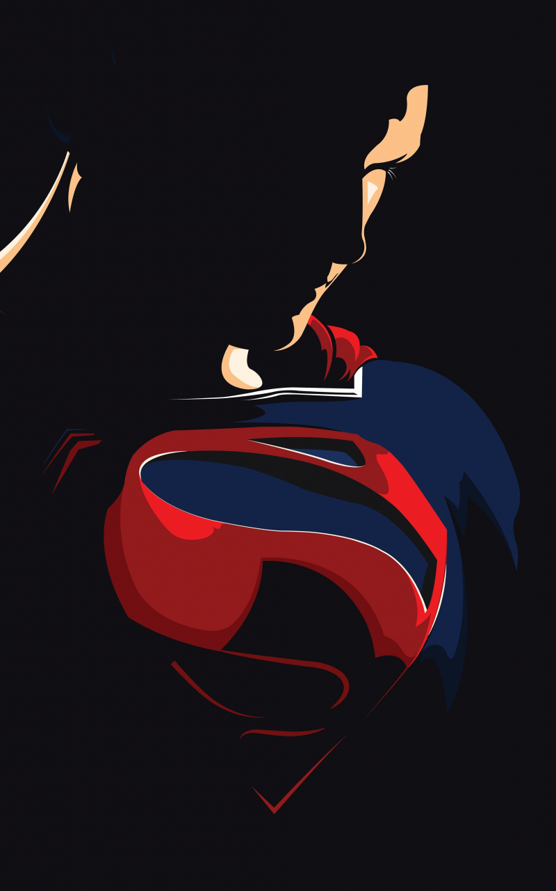 Superman, justice league, minimal and dark, dc comics, 800x1280 wallpaper