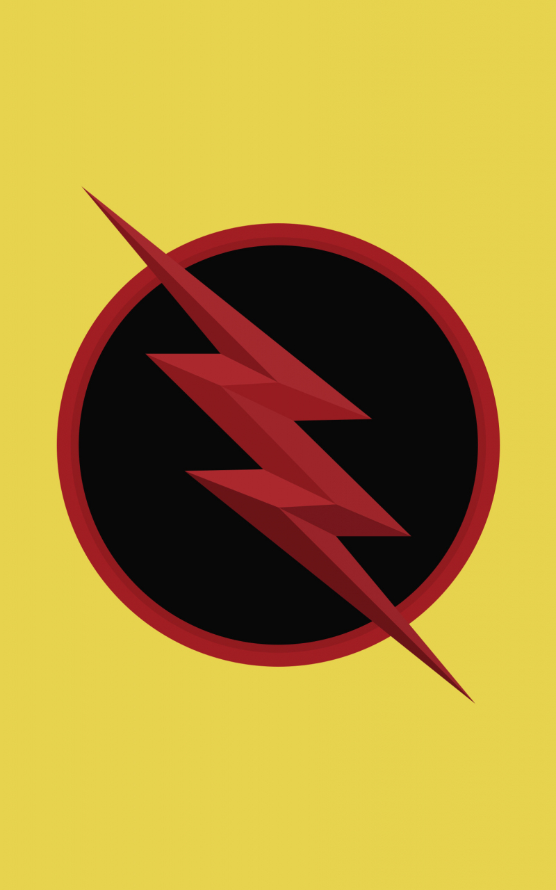 Reverse flash, logo, dc comics, minimal, 800x1280 wallpaper