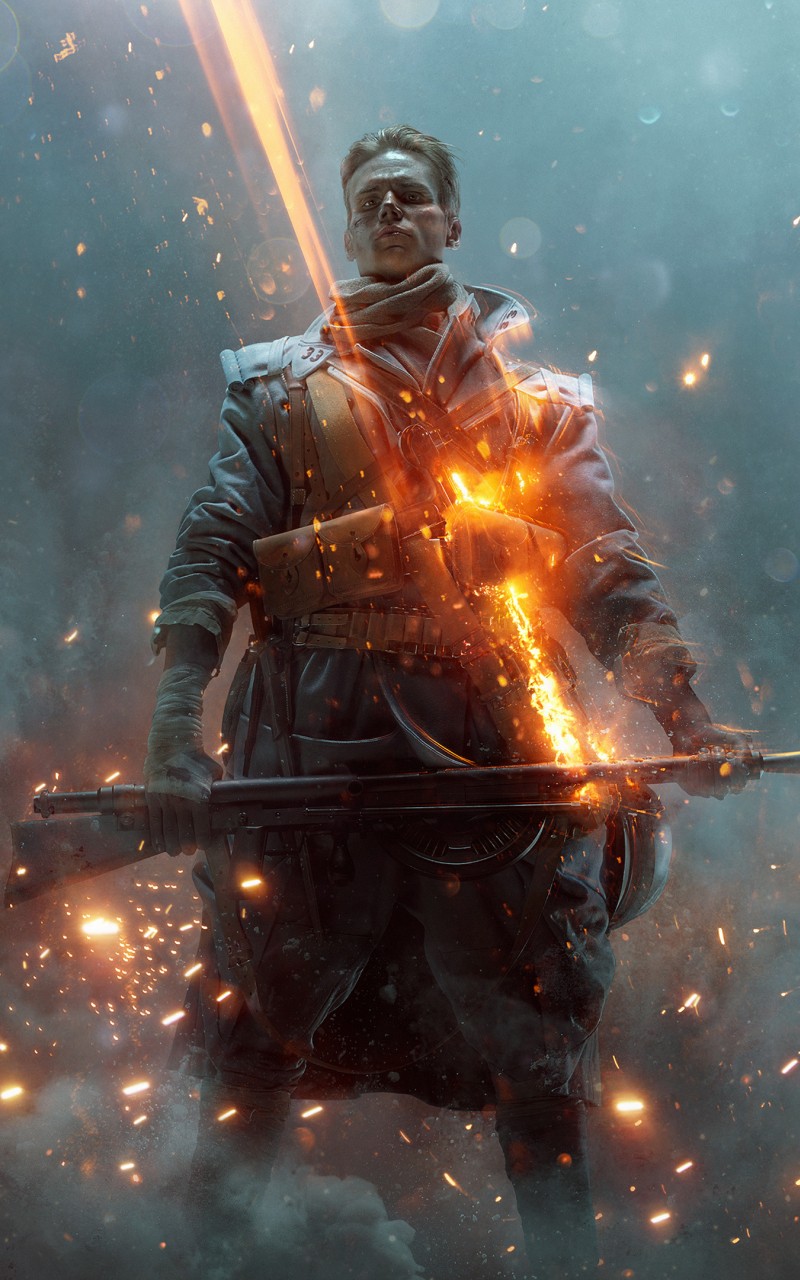 Battlefield 1, They Shall Not Pass, soldier, video game, 2017, 800x1280 wallpaper