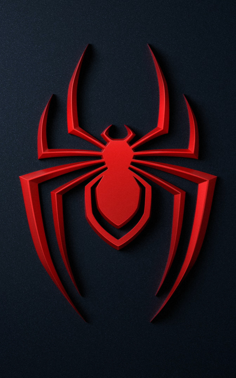 Download 800x1280 wallpaper spider, logo, spider-man, playstation 5