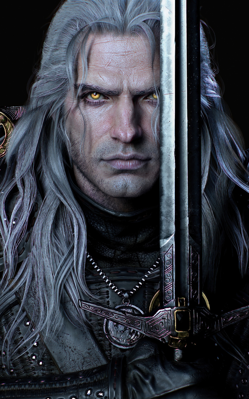 Download wallpaper 800x1280 witcher, witch hunter, 2022, tv series fan art,  samsung galaxy note gt-n7000, meizu mx 2, 800x1280 hd background