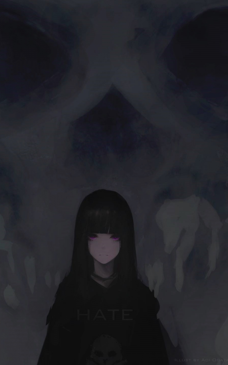 Dark Anime girl wallpaper by Roselie14 - Download on ZEDGE™