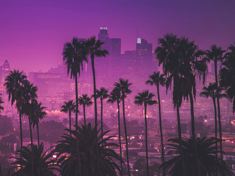 Los Angles, synthwave, cityscape, art, 800x600 wallpaper