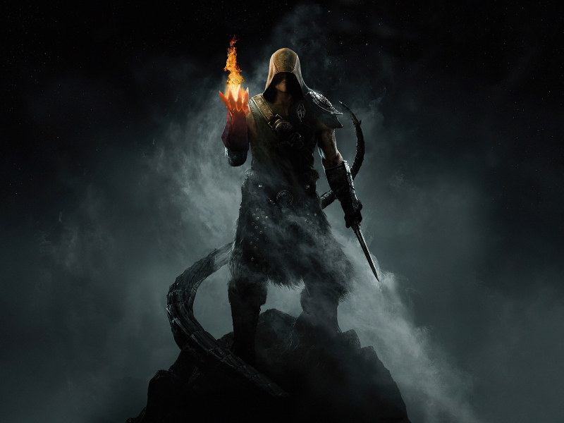 Download The Elder Scrolls V Skyrim Warrior Dark Art 800x600 Wallpaper Pocket Pc Pda 800x600 Hd Image Background