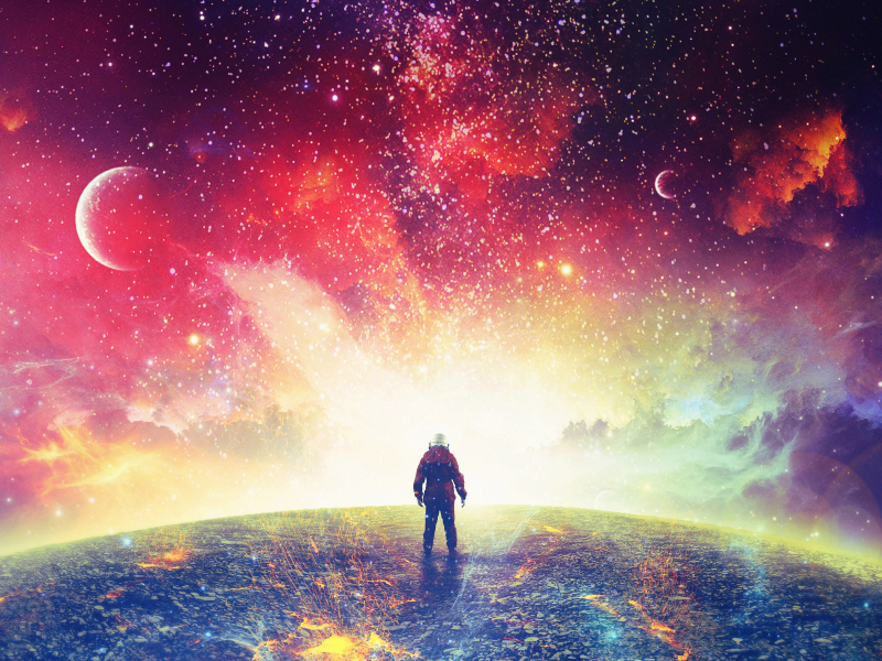 Download wallpaper 800x600 surreal, cosmos, space, astronaut, fantasy ...