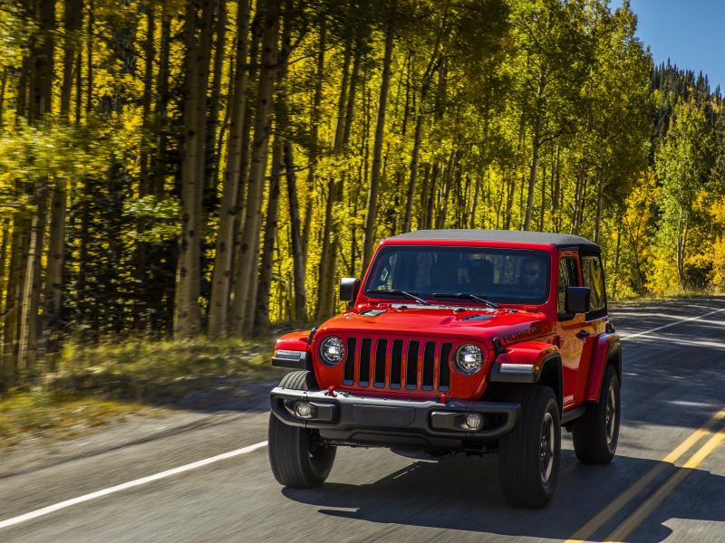 Download Wallpaper 800x600 Red Jeep Wrangler Suv On Road Pocket Pc Pda 800x600 Hd Background 2277